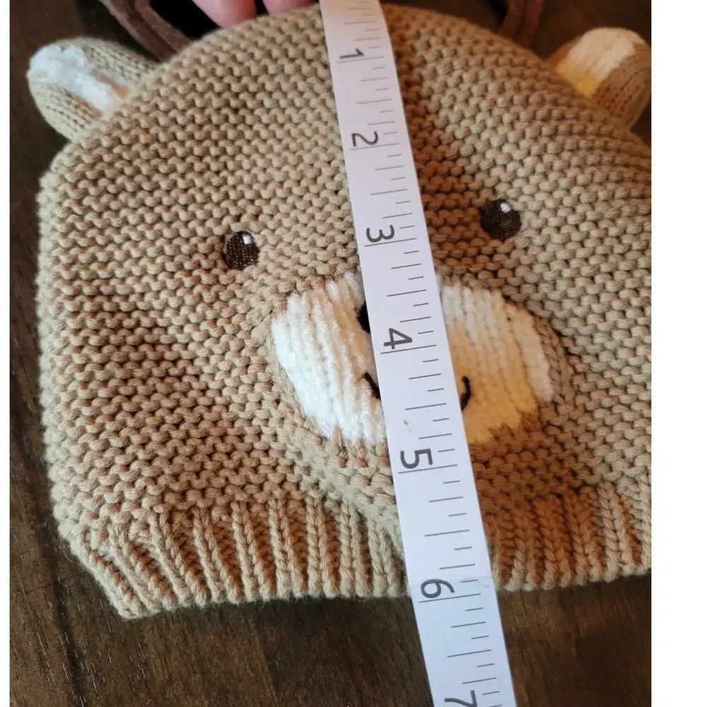 CARTER'S Knit Reindeer Hat Beanie 12-24 mo Soft Fabric Lining